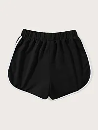 Multicoloured Cotton Solid Shorts For Women-thumb2