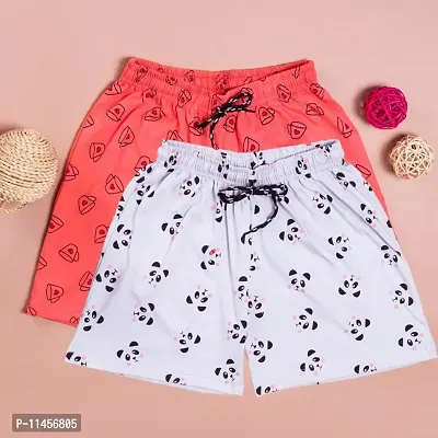 Classic Cotton Printed Shorts for Women, Pack of 2