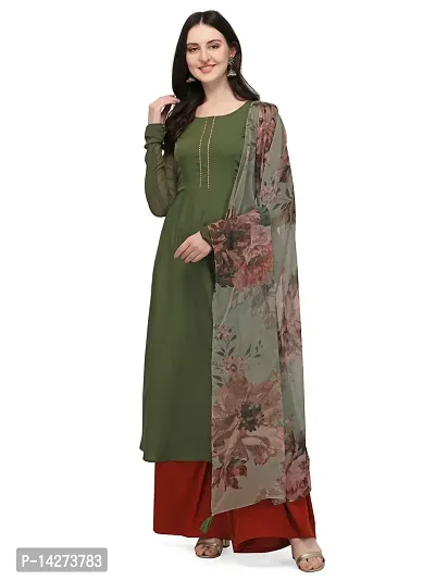 Trendy Women Anarkali Kurta Dupatta Set-thumb4