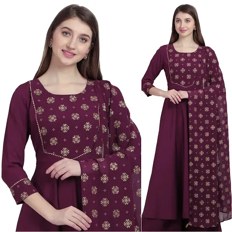 Trendy Women Anarkali Kurta Dupatta Set