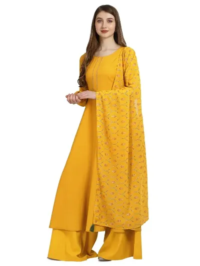 Classic Crepe Kurtis for Women with Dupatta