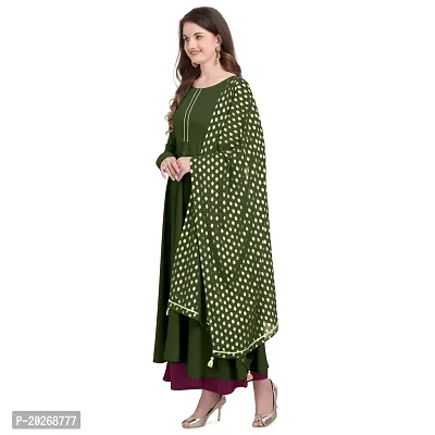 Classic Crepe Kurtis for Women with Dupatta-thumb3