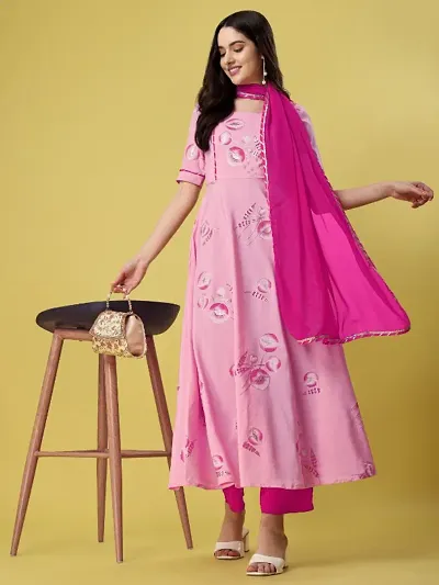 Classic Crepe Kurtis for Women with Dupatta