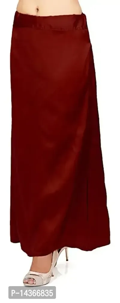 Women Satin Saree Petticoat Maroon underskirt, skirt indian sari inner