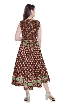 ALKA EMPORIUM Cotton Ethnic Gown for Women's | Printed Dress | Ethnic Wear | Jaipuri Print | Long Maxi Dress | Full Length | Western Dress | One Piece | Multi | 40-thumb1