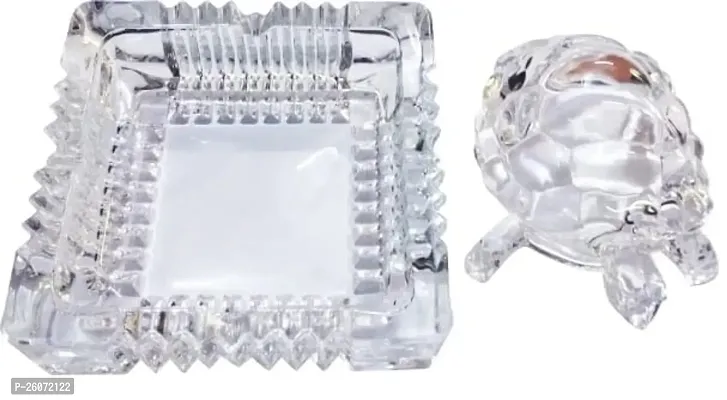 Stylish Crystal Glass Plate Holy Fengshui For Home Vastu-thumb0