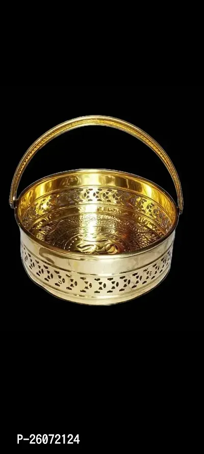 Brass Pooja Flowers Basket-thumb0