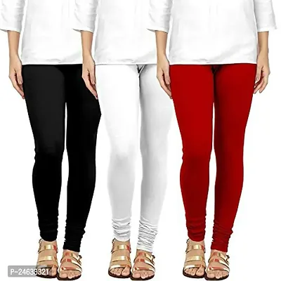 Stylish Women Cotton Blend Leggings Pack of 3-thumb0