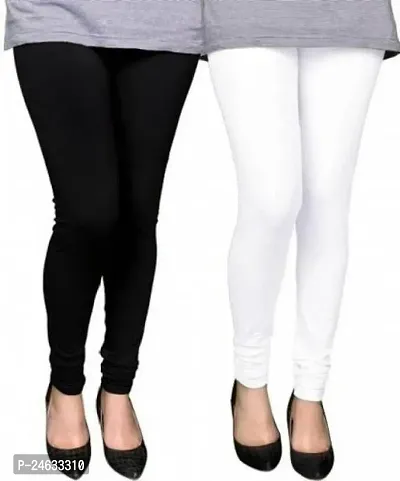 Stylish Women Cotton Blend Leggings Pack of 2