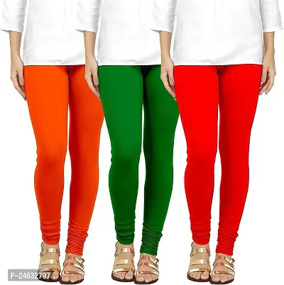 Stylish Women Cotton Blend Leggings Pack of 3