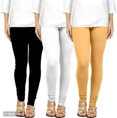 Stylish Women Cotton Blend Leggings Pack of 3