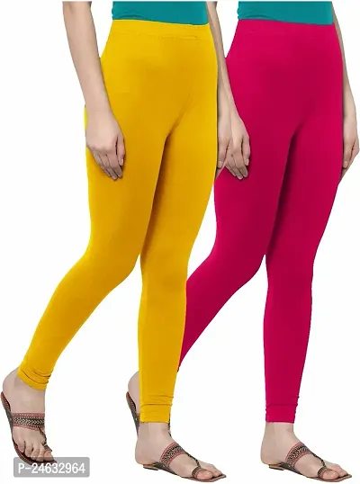 Stylish Women Cotton Blend Leggings Pack of 2-thumb0