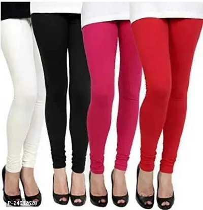 Stylish Women Cotton Blend Leggings Pack of 4-thumb0