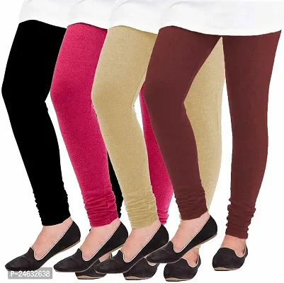 Stylish Women Cotton Blend Leggings Pack of 4-thumb0