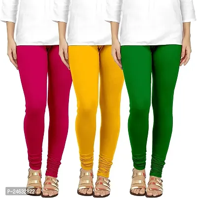 Stylish Women Cotton Blend Leggings Pack of 3-thumb0