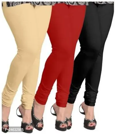 Stylish Women Cotton Blend Leggings Pack of 3-thumb0