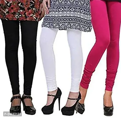 Stylish Women Cotton Blend Leggings Pack of 3-thumb0