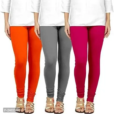 Stylish Women Cotton Blend Leggings Pack of 3-thumb0