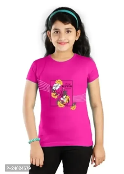 Fancy Cotton Blend Tees For Baby Girls-thumb0