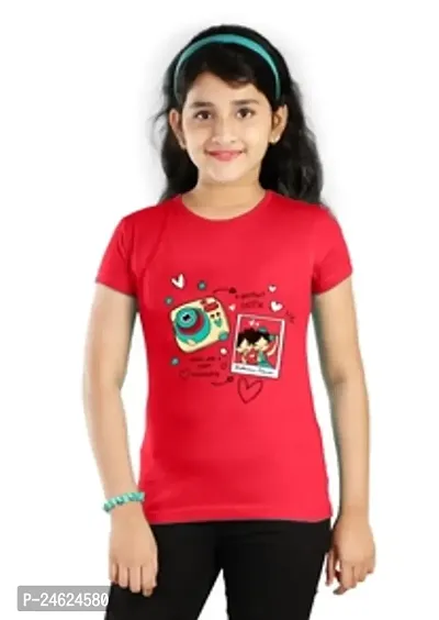 Fancy Cotton Blend Tees For Baby Girls