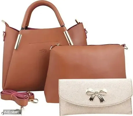 Stylish  Trendy Synthetic Handbag Set
