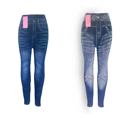 Trendy Denim Nylon Blend Women's Jeans & Jeggings 