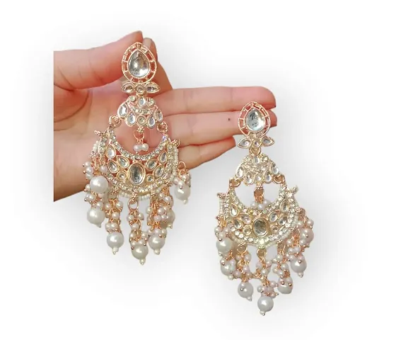 Alloy Agate Jhumkas Earrings For Women