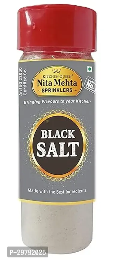 Kitchen Queen Nita Mehta Black Salt Sprinkler 150g  Premium Black Salt Bottle Sprinkler, 150g  Pack 1