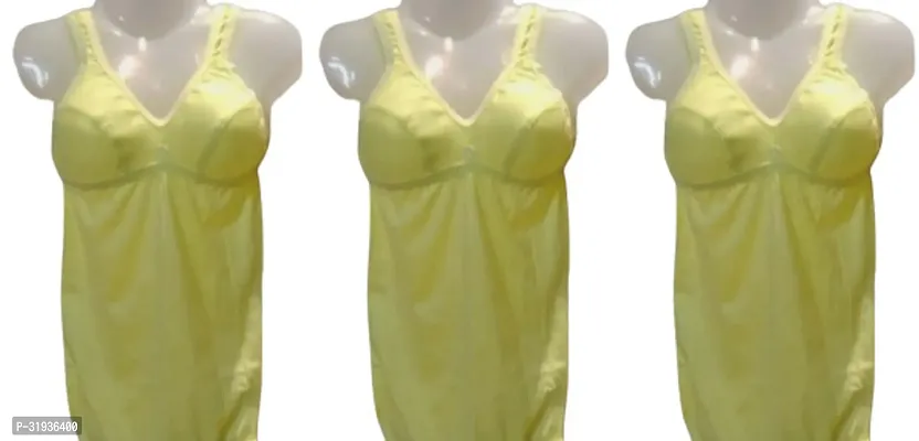 Stylish Yellow Cotton Blend Solid Sports Bras For Women Pack Of 3