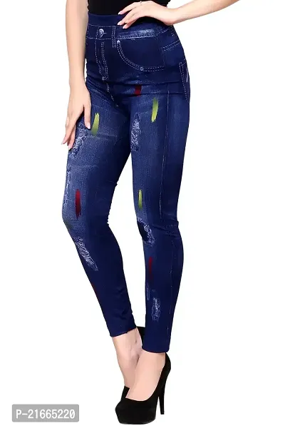 Stylish Blue Polycotton  Jeggings For Women-thumb3