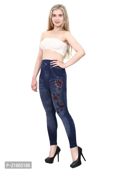 Stylish Blue Polycotton  Jeggings For Women-thumb3