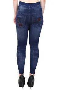 Stylish Blue Polycotton  Jeggings For Women-thumb1