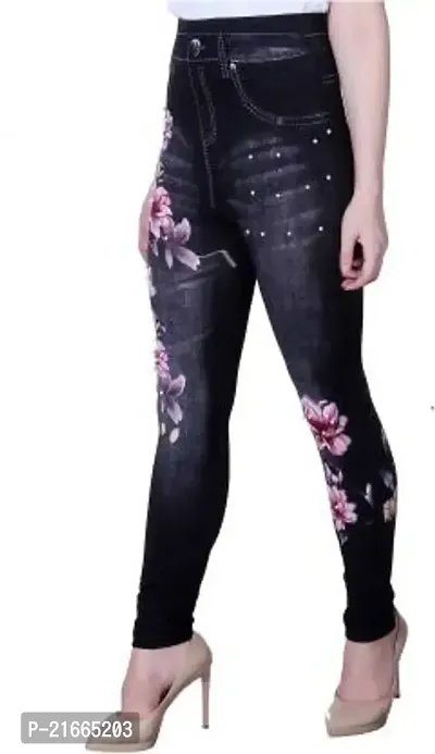 Stylish Black Polycotton  Jeggings For Women-thumb2