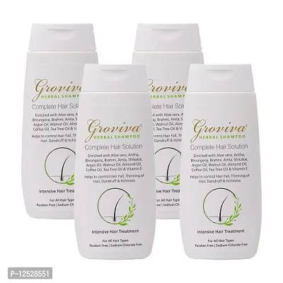 Classic Herbal Shampoo | Complete Hair Solution | Reduces Hair Fall, Dandruff, Dry Frizzy Hair 100 ml (Pack of 4)-thumb0