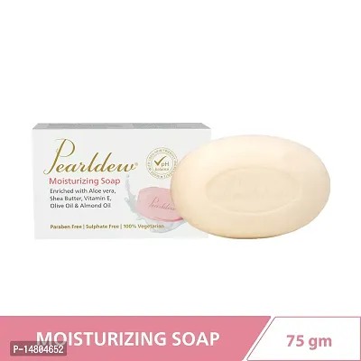 Pearldew Moisturizing Soap (75 gm - Pack Of 2)|With Kokum Butter, Aloe Vera, Olive Oil, Coconut oil, Vitamin E|pH Balanced|For all Skin Types| (75 gm - Pack Of 2)