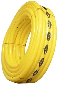 PVC Flexible Use Easy to Connect Gardening Hose Water Pipes (Yellow, 1 Inch, 20 m)-thumb1