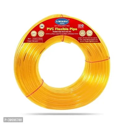 0.5 Inch PVC Flexible Easy to Connect Gardening Water Hose Pipe (Yellow, 10 m)-thumb0