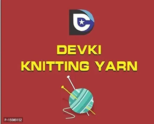 DEVKI PUSHPMANI Hand Knitting Yarn, Crochet Yarn/Wool for Sweater, Socks, CAPS ETC. Pack of 2 Balls ( Golden + Pink ). Each BALL-100 gm . SHADE-DP55.60.200-thumb2