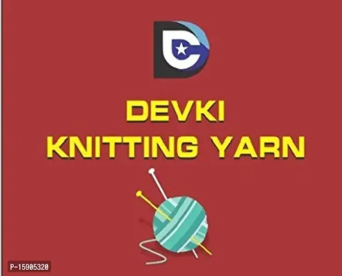 DEVKI PUSHPMANI Hand Knitting Yarn, Crochet Yarn/Wool for Sweater, Socks, CAPS ETC. Pack of 2 Balls ( Peach + Leaf Green ). Each BALL-100 gm . SHADE-DP50.52.200-thumb2