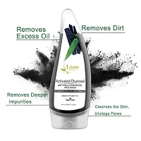 Lass Naturals Activated Charcoal Anti-Pollution Detox Face Wash  Black 130 ml-thumb1