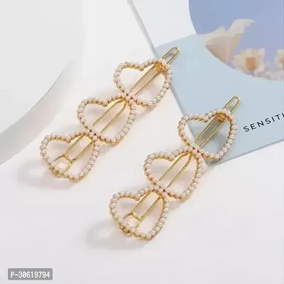 2 Pcs Sweet Pearl Hair Clip for Women Hair Accessories for Any Occasion Hair Clip Gold