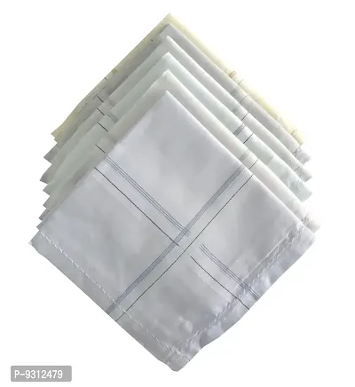 S4S Men's 100% Cotton Supreme Handkerchiefs (Light Coloured_46CM X 46CM_Pack of 6)-thumb0