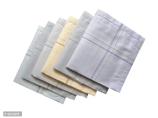 S4S Men's 100% Cotton Supreme Handkerchiefs (Light Coloured_46CM X 46CM_Pack of 6)-thumb5