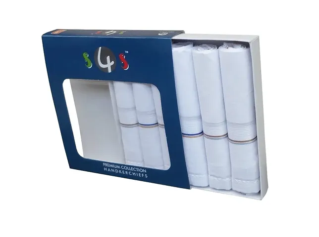 S4S Men's 100% Cotton Premium Collection Luxury Handkerchiefs