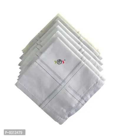 S4S Men's 100% Cotton Supreme Handkerchiefs (Light Coloured_46CM X 46CM_Pack of 6)-thumb3