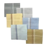 S4S Men's 100% Cotton Essential Handkerchiefs (Multicolor Assorted_42CM X 42CM_Pack of 24)-thumb1