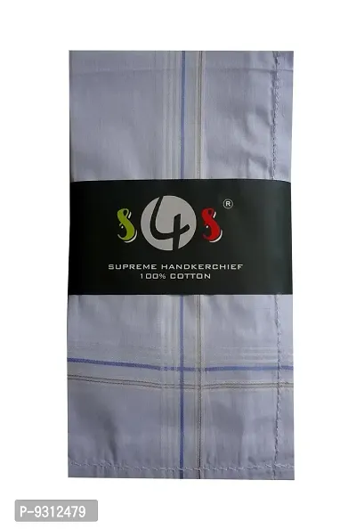 S4S Men's 100% Cotton Supreme Handkerchiefs (Light Coloured_46CM X 46CM_Pack of 6)-thumb2