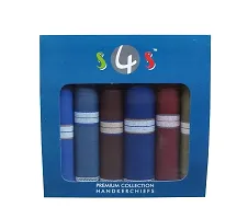 S4S Men's 100% Cotton Premium Collection Handkerchiefs - Pack of 12 (Dark Color Assorted_46X46 CM)-thumb1