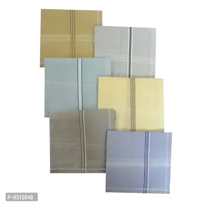 S4S Men's 100% Cotton Essential Handkerchiefs (Multicolor Assorted_42CM X 42CM_Pack of 24)