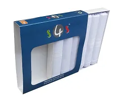 S4S Men's 100% Cotton Premium Collection Handkerchiefs - Pack of 12 (White_46X46 CM)-thumb1